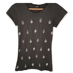 KISS Vintage Classic Rock Band Rare Junk Food Graphic T-shirt